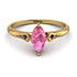 Marquise Pink Moissanite Geometrical Engagement Ring - Reese No. 813