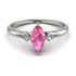 Marquise Pink Moissanite Geometrical Engagement Ring - Reese No. 803