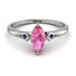 Marquise Pink Moissanite Geometrical Engagement Ring - Reese No. 815
