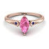 Marquise Pink Moissanite Geometrical Engagement Ring - Reese No. 814