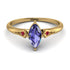 Marquise Tanzanite Geometrical Engagement Ring - Reese No. 210