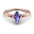 Marquise Tanzanite Geometrical Engagement Ring - Reese No. 211