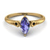 Marquise Tanzanite Geometrical Engagement Ring - Reese No. 207