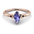 Marquise Tanzanite Geometrical Engagement Ring - Reese No. 208