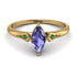 Marquise Tanzanite Geometrical Engagement Ring - Reese No. 204