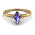 Marquise Tanzanite Geometrical Engagement Ring - Reese No. 201