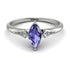 Marquise Tanzanite Geometrical Engagement Ring - Reese No. 203
