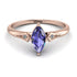 Marquise Tanzanite Geometrical Engagement Ring - Reese No. 202