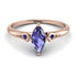 Marquise Tanzanite Geometrical Engagement Ring - Reese No. 214