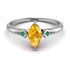 Marquise Yellow Diamond Geometrical Engagement Ring - Reese No. 1006 image 1