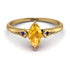 Marquise Yellow Diamond Geometrical Engagement Ring - Reese No. 1013