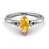 Marquise Yellow Diamond Geometrical Engagement Ring - Reese No. 1015