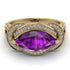 Milgrain Marquise Amethyst Engagement Ring - Marley No. 301 image 2