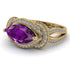 Milgrain Marquise Amethyst Engagement Ring - Marley No. 301