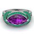 Milgrain Marquise Amethyst Engagement Ring - Marley No. 306