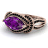 Milgrain Marquise Amethyst Engagement Ring - Marley No. 308 image 3