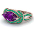Milgrain Marquise Amethyst Engagement Ring - Marley No. 305