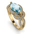 Milgrain Marquise Aquamarine Engagement Ring - Marley No. 401