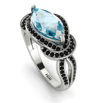 Milgrain Marquise Aquamarine Engagement Ring - Marley No. 409 image 1
