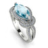 Milgrain Marquise Aquamarine Engagement Ring - Marley No. 403