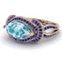 Milgrain Marquise Aquamarine Engagement Ring - Marley No. 414