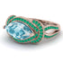 Milgrain Marquise Aquamarine Engagement Ring - Marley No. 405
