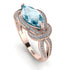 Milgrain Marquise Aquamarine Engagement Ring - Marley No. 402
