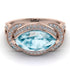 Milgrain Marquise Aquamarine Engagement Ring - Marley No. 402
