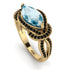 Milgrain Marquise Aquamarine Engagement Ring - Marley No. 407