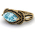 Milgrain Marquise Aquamarine Engagement Ring - Marley No. 407