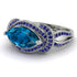 Milgrain Marquise Blue Topaz Engagement Ring - Marley No. 515 image 3
