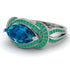 Milgrain Marquise Blue Topaz Engagement Ring - Marley No. 506