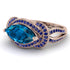 Milgrain Marquise Blue Topaz Engagement Ring - Marley No. 514 image 3