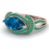 Milgrain Marquise Blue Topaz Engagement Ring - Marley No. 505