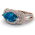 Milgrain Marquise Blue Topaz Engagement Ring - Marley No. 502