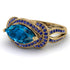 Milgrain Marquise Blue Topaz Engagement Ring - Marley No. 513 image 3