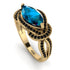 Milgrain Marquise Blue Topaz Engagement Ring - Marley No. 507 image 1