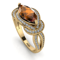 Milgrain Marquise Brown Diamond Engagement Ring - Marley No. 1101 image 1
