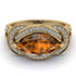Milgrain Marquise Brown Diamond Engagement Ring - Marley No. 1101