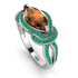 Milgrain Marquise Brown Diamond Engagement Ring - Marley No. 1106