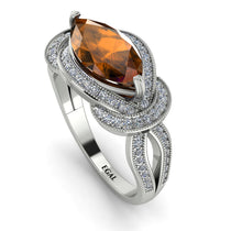 Milgrain Marquise Brown Diamond Engagement Ring - Marley No. 1103 image 1