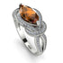 Milgrain Marquise Brown Diamond Engagement Ring - Marley No. 1103