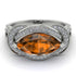 Milgrain Marquise Brown Diamond Engagement Ring - Marley No. 1103
