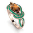 Milgrain Marquise Brown Diamond Engagement Ring - Marley No. 1105
