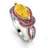 Milgrain Marquise Citrine Engagement Ring - Marley No. 612