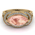 Milgrain Marquise Morganite Engagement Ring - Marley No. 901 image 3