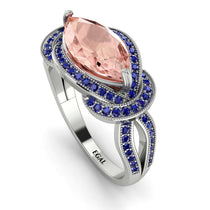 Milgrain Marquise Morganite Engagement Ring - Marley No. 915 image 1