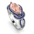 Milgrain Marquise Morganite Engagement Ring - Marley No. 915