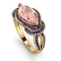 Milgrain Marquise Morganite Engagement Ring - Marley No. 913 image 1
