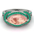Milgrain Marquise Morganite Engagement Ring - Marley No. 906